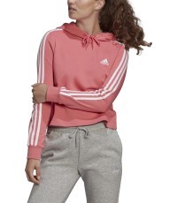 Adidas W 3S FT Cro Hoodie Women's Sweatshirt Pink GM5585