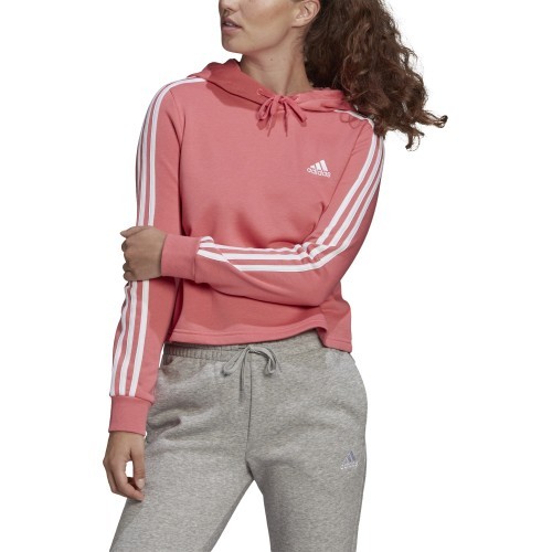 Adidas W 3S FT Cro Hoodie Women's Sweatshirt Pink GM5585