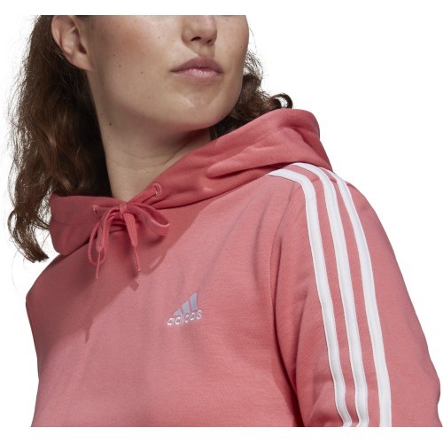 Женская толстовка с капюшоном Adidas W 3S FT Cro, розовая GM5585