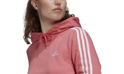 Женская толстовка с капюшоном Adidas W 3S FT Cro, розовая GM5585