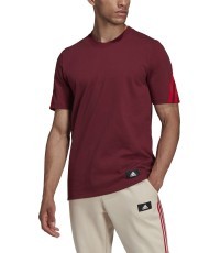 Мужская футболка Adidas M Fi 3s Tee Bordeaux HC5242