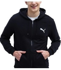 Puma vīriešu džemperis Ess Small Logo FZ Black 586704 51