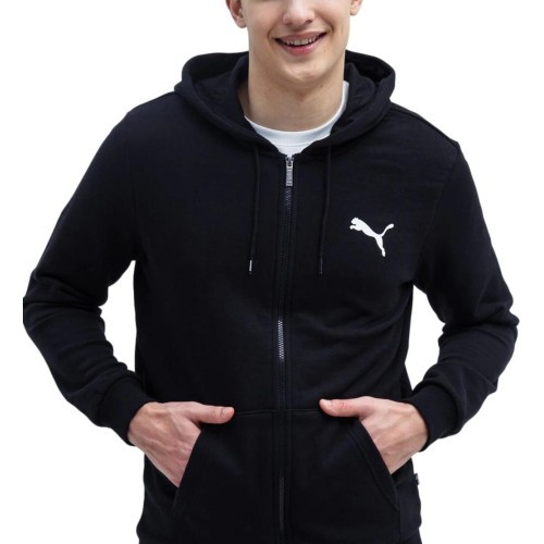 Puma Men's Sweatshirt Ess Small Logo FZ Black 586704 51