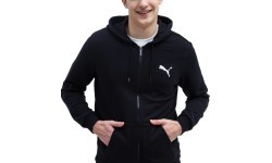 Puma vīriešu džemperis Ess Small Logo FZ Black 586704 51