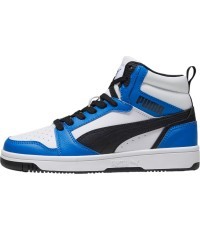 Puma Rebound V6 Mid Jr подростковые кроссовки White Blue Black 393831 06