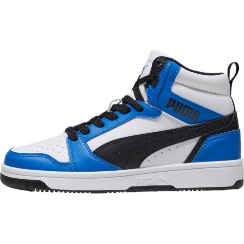 Puma Rebound V6 Mid Jr pusaudžu apavi White Blue Black 393831 06