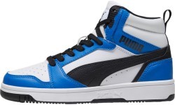 Puma Rebound V6 Mid Jr подростковые кроссовки White Blue Black 393831 06