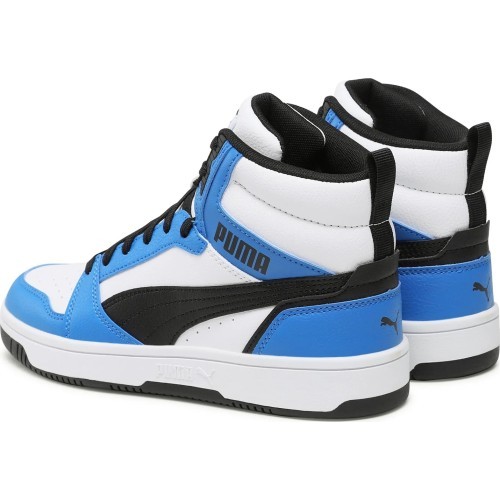 Puma Rebound V6 Mid Jr pusaudžu apavi White Blue Black 393831 06