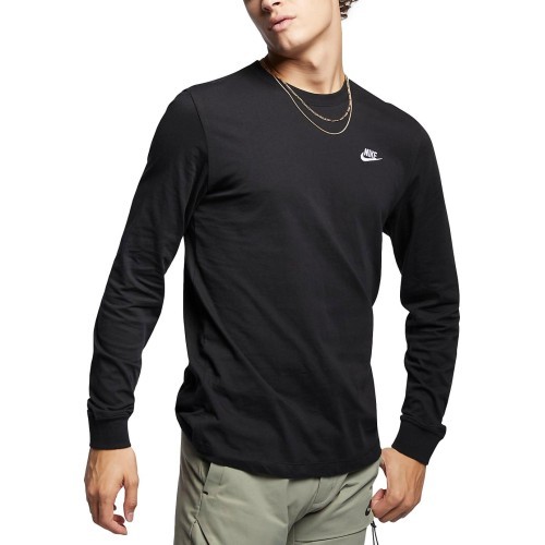 Nike Men's T-Shirt M NSW Club Tee-LS Black