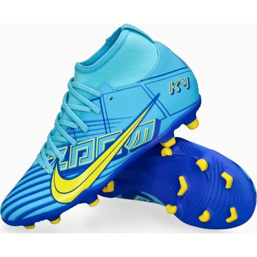 Nike Jr Superfly 9 Club KM FG/MG pusaudžu futbola apavi, zili dzelteni DO9789 400