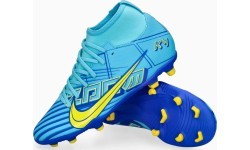 Nike Jr Superfly 9 Club KM FG/MG pusaudžu futbola apavi, zili dzelteni DO9789 400