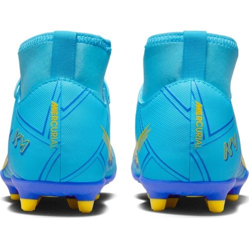 Nike Jr Superfly 9 Club KM FG/MG Teen Football Boots Blue Yellow DO9789 400