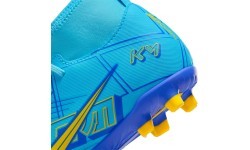 Nike Jr Superfly 9 Club KM FG/MG Teen Football Boots Blue Yellow DO9789 400