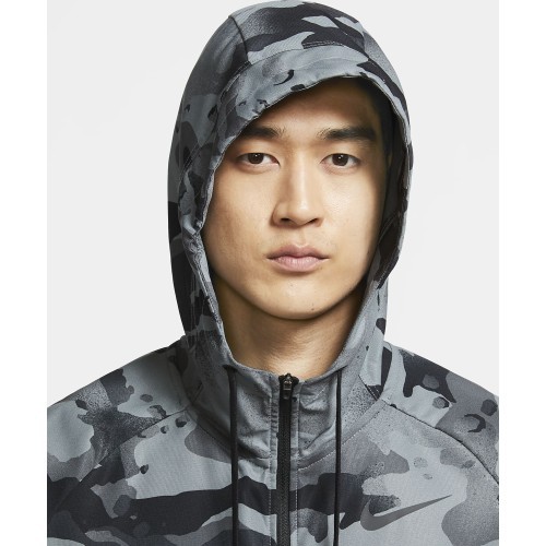 Nike vīriešu džemperis M NK Flx Vnt MX HD FZ Jkt Camo Grey Black