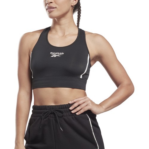 Reebok sieviešu sporta krūšturis Piping Pack Bralett Black HD2818