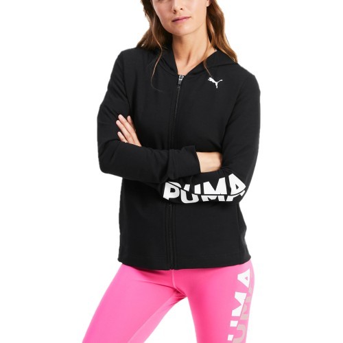Женская толстовка Puma Modern Sports Full-Zip с капюшоном, чёрная 583542 01