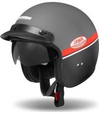 Motociklu ķivere Cassida Oxygen Jawa OHC 2023 Grey Matte/Red/Black/White