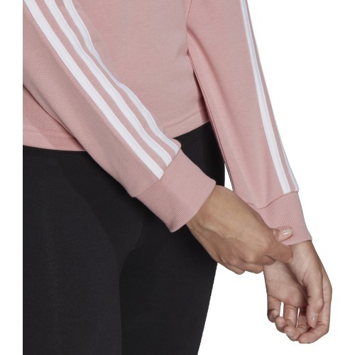 Adidas W 3S FT Cro Hoodie Women's Sweatshirt Pink HC9131