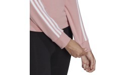 Женская толстовка Adidas W 3S FT Cro Hoodie розовая HC9131
