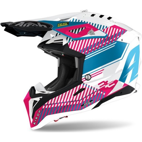 Motociklu ķivere Airoh Aviator 3.0 Wave Pink/Chrome 2022