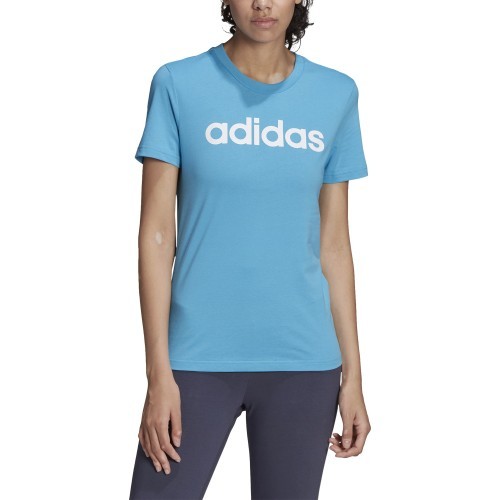 Adidas W Lin Tee Women's Blouse Blue HC9272