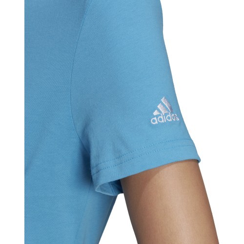 Adidas W Lin Tee Women's Blouse Blue HC9272