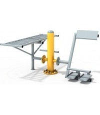 Outdoor Bench & Back Extension Trainer D10+SLN2+D14