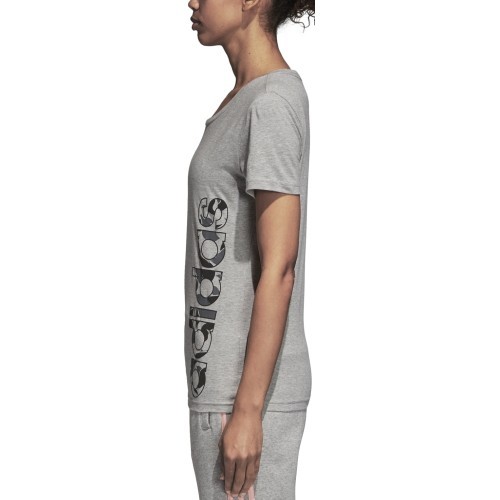 Adidas AOP Linear Tee Blouse Grey Heather DJ1600