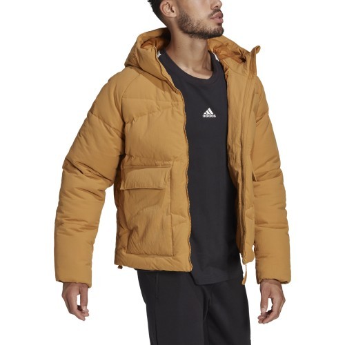 Adidas Big Baffle vīriešu dūnu jaka, brūna HN9932