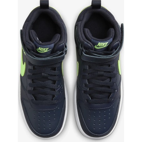 Подростковые кроссовки Nike Court Borough Mid 2 Navy Green CD7782 403