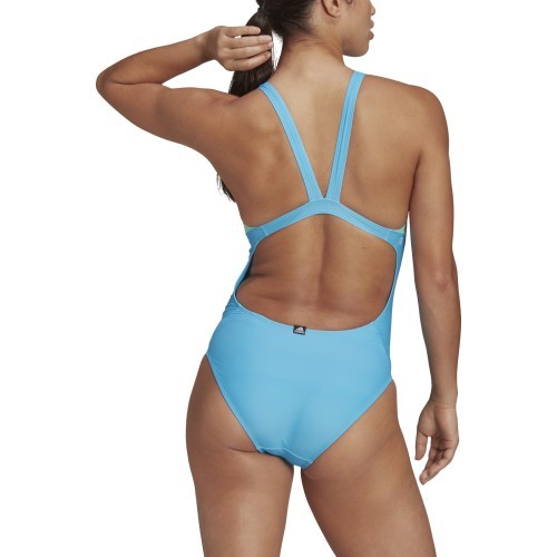 Adidas Women's Swimsuit 3 Bars Suit Blue HD0402