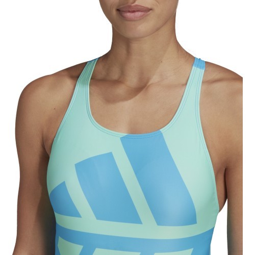 Adidas sieviešu peldkostīms 3 Bars Suit Blue HD0402