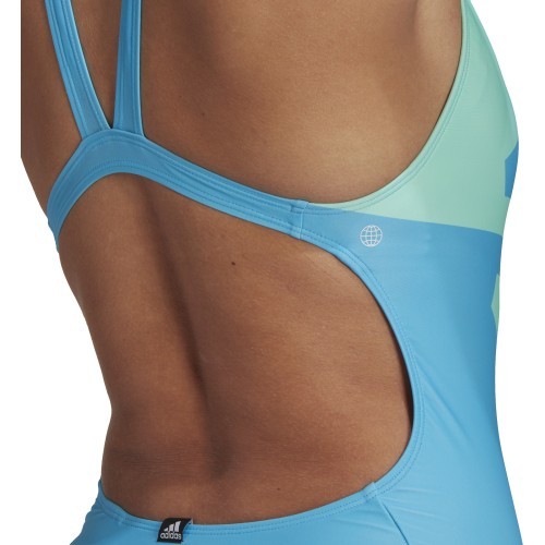 Adidas sieviešu peldkostīms 3 Bars Suit Blue HD0402