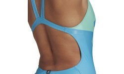Adidas sieviešu peldkostīms 3 Bars Suit Blue HD0402
