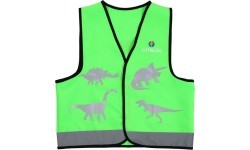 LittleLife Hi Vis zaļa dinozauru atstarojošā veste bērniem - S