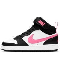 Nike Court Borough Mid 2 pusaudžu apavi White Black Pink CD7782 005