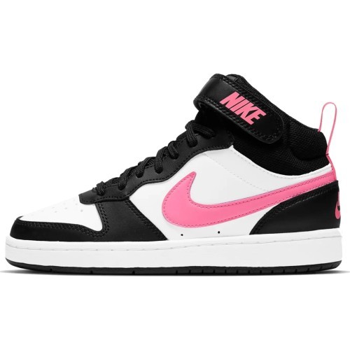 Nike Court Borough Mid 2 pusaudžu apavi White Black Pink CD7782 005
