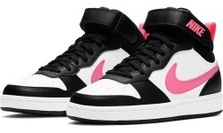Подростковая обувь Nike Court Borough Mid 2 White Black Pink CD7782 005