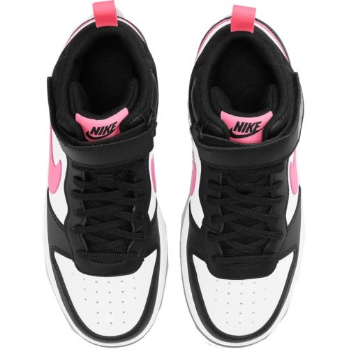 Nike Court Borough Mid 2 pusaudžu apavi White Black Pink CD7782 005