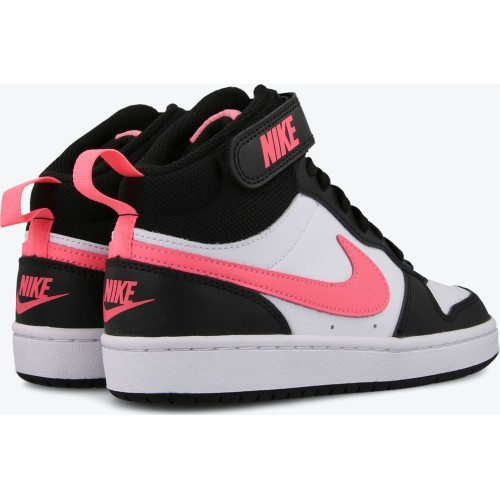 Nike Court Borough Mid 2 pusaudžu apavi White Black Pink CD7782 005