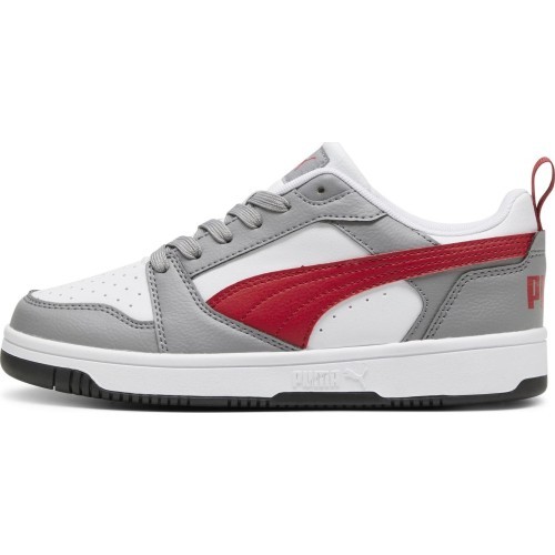 Puma Rebound V6 Lo Jr White Grey Red 393833 09