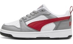 Puma Rebound V6 Lo Jr White Grey Red 393833 09