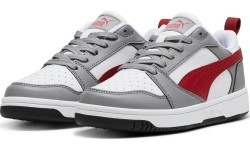 Кроссовки подростковые Puma Rebound V6 Lo Jr White Grey Red 393833 09
