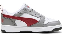 Кроссовки подростковые Puma Rebound V6 Lo Jr White Grey Red 393833 09