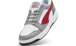 Puma Rebound V6 Lo Jr White Grey Red 393833 09