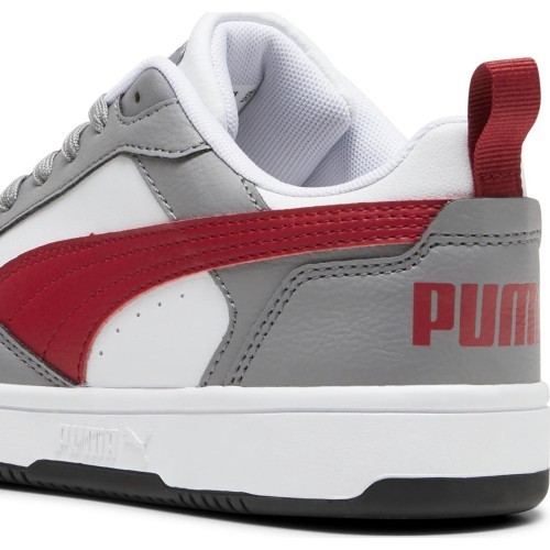 Кроссовки подростковые Puma Rebound V6 Lo Jr White Grey Red 393833 09