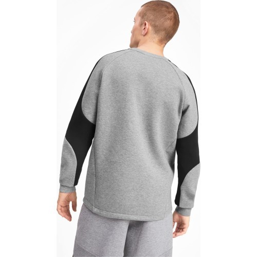 Puma Evostripe Crew Men's Sweatshirt Medium Grey Black 580091 03