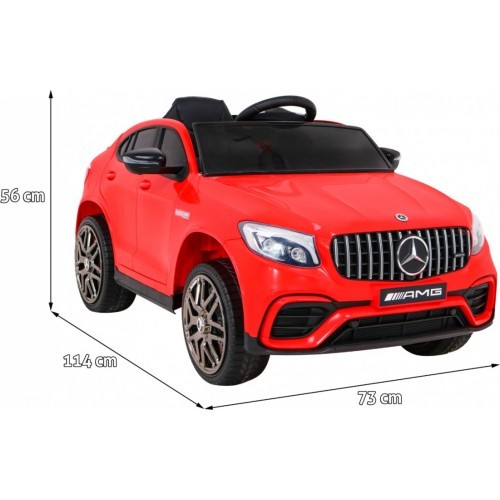 Elektromobilis Mercedes Benz GLC63S, sarkans