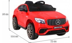 Электромобиль Mercedes Benz GLC63S, красный