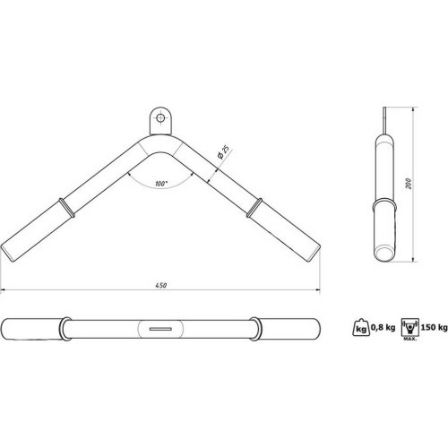 Рукоятка для трицепса и бицепса Marbo MH-C105